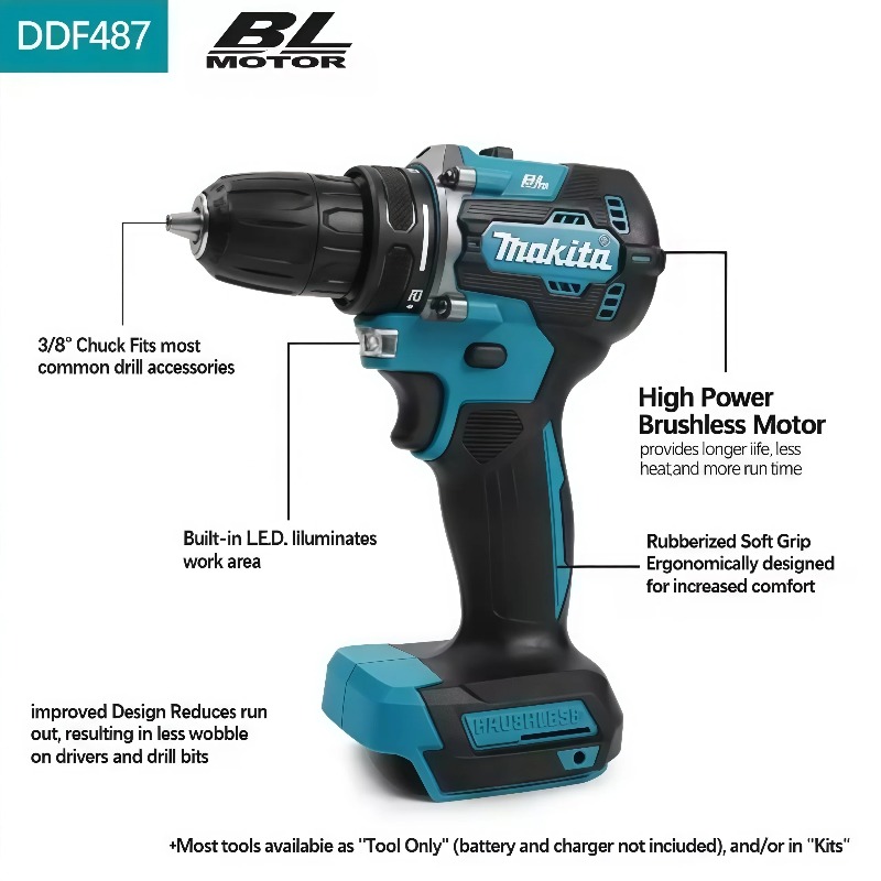Furadeira Sem Fio Makita DDF48 - Makita Drill Ddf484 avaliação e preço
